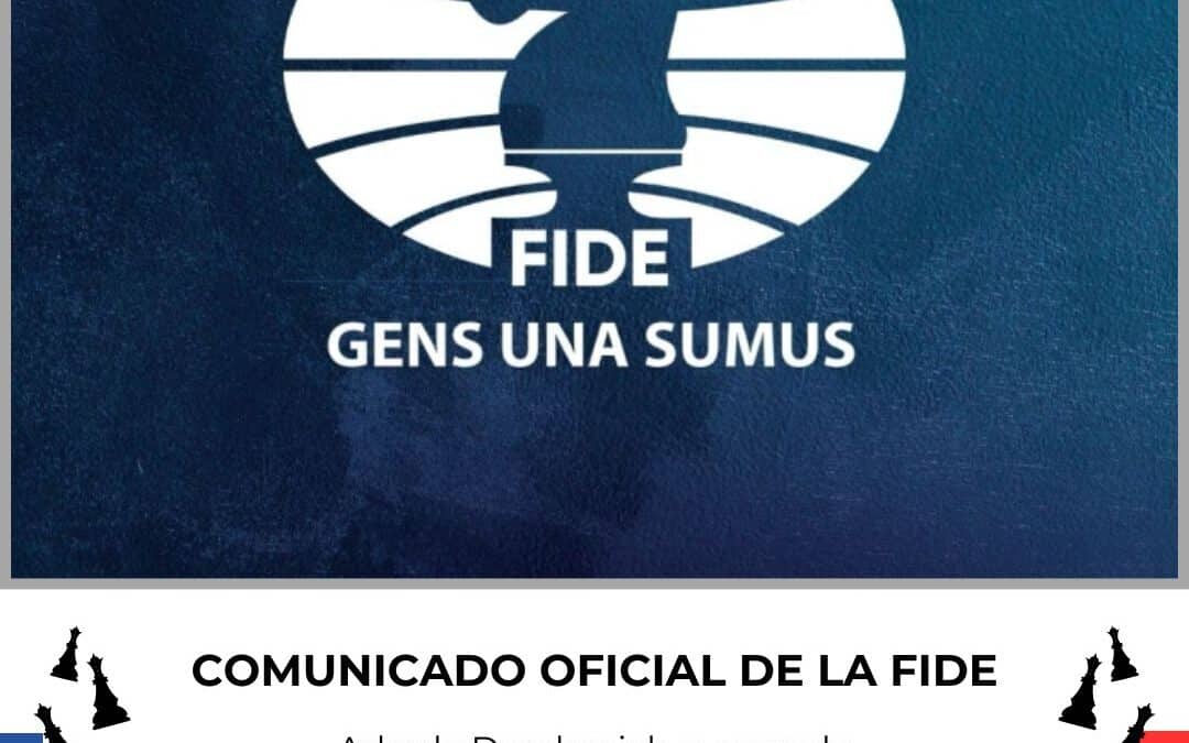 Comunicado Oficial de la FIDE